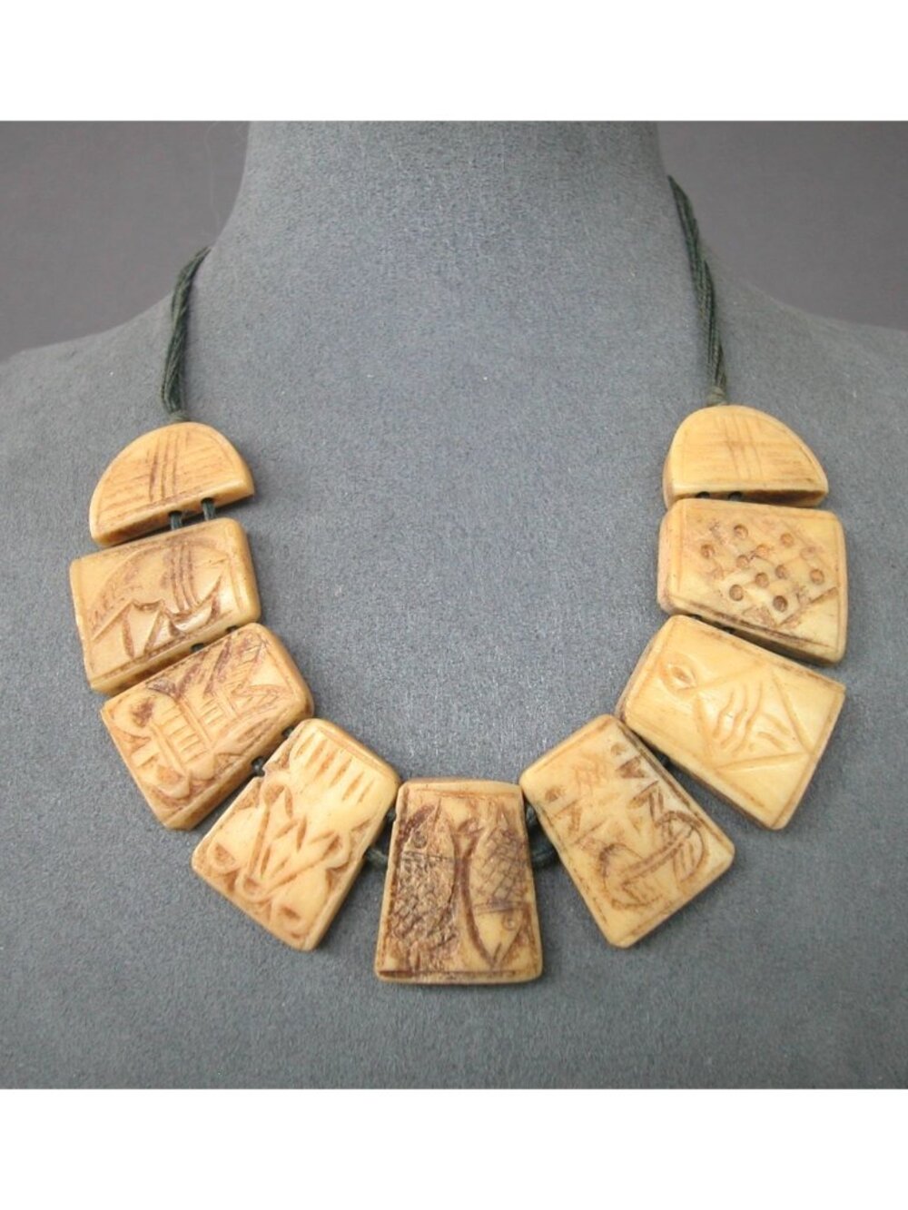 Vintage Tibetan-Style Nine Panel Necklace
